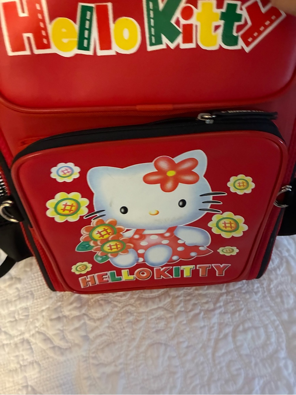 Vintage 90a kingstar Hello Kitty Red and Black back pack - Picture 15 of 16
